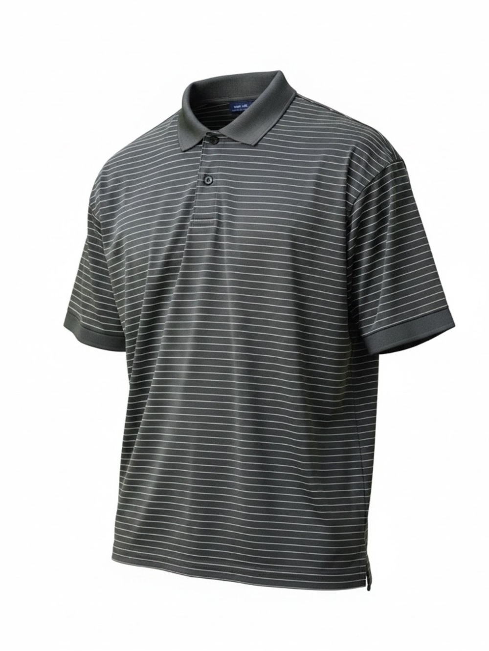 Horn Legend EUC Striped Charcoal Polo Shirt